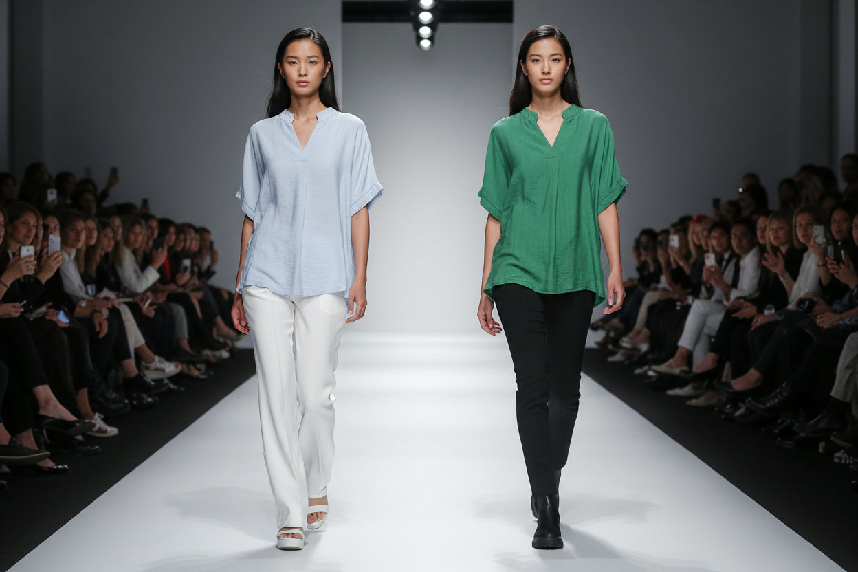 Shirt-Bluse Lisa mit V Ausschnitt