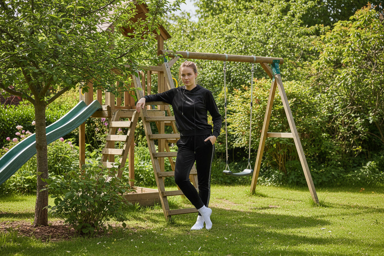 Sport / Freizeit Nicky Anzug Mit Bling Bling Applikation seitlich