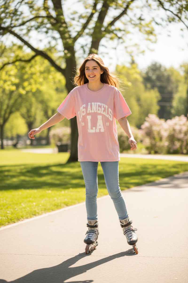 T-Shirt mit LA Aufdruck – Trendiger Style für jeden Anlass - Nicky's Kleiderstuebchen