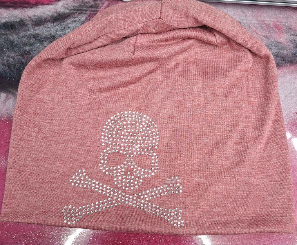 Mützen in Stoff  mit Totenkopf und Strass - Nicky's Kleiderstuebchen