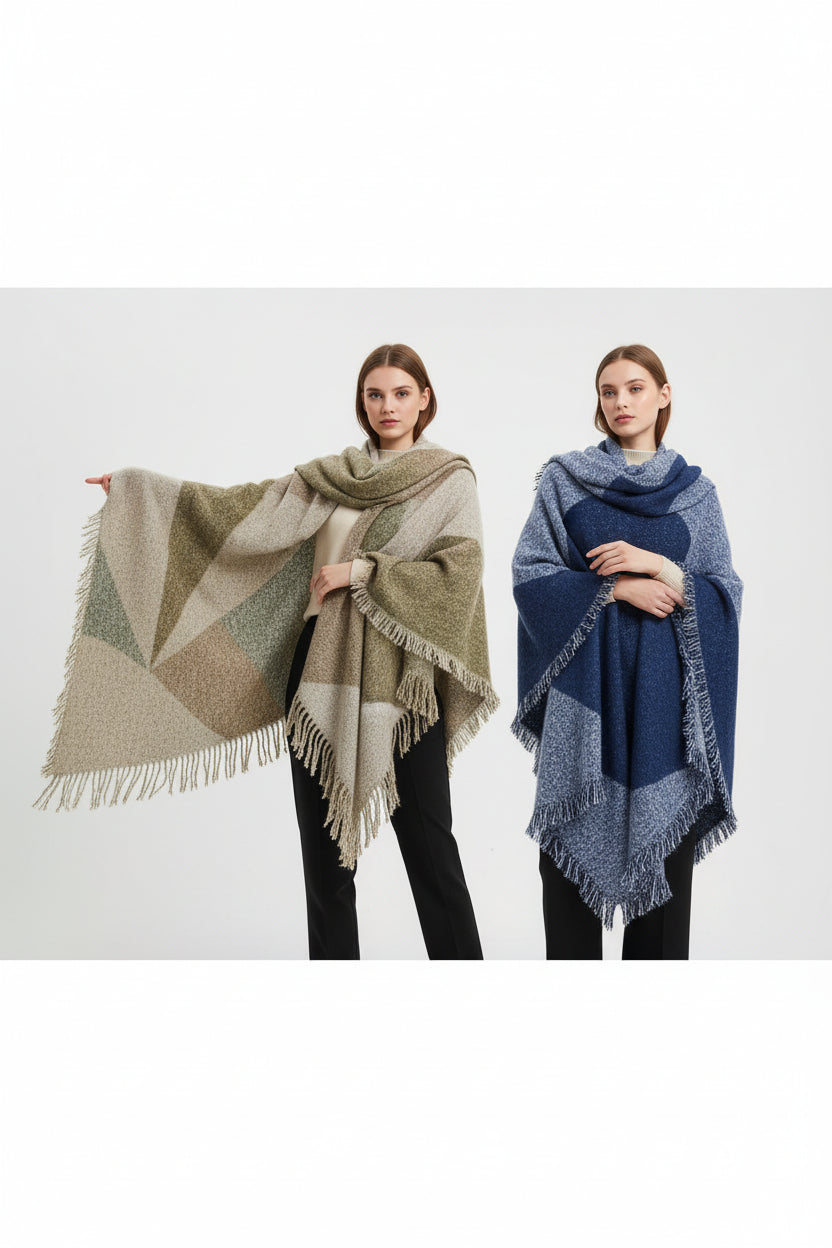 Mega Big  Schal in Blau