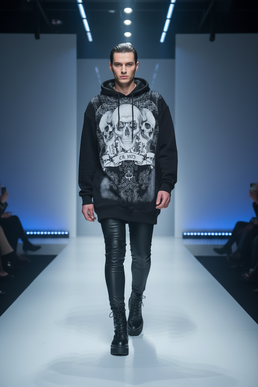 Hoodie Sweatshirt Gothic Skull – Der perfekte Gothic Skull Hoodie für kreative Seelen - Nicky's Kleiderstuebchen