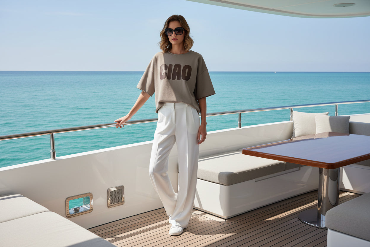 T-Shirt von Mooij  Mit Aufdruck Ciao