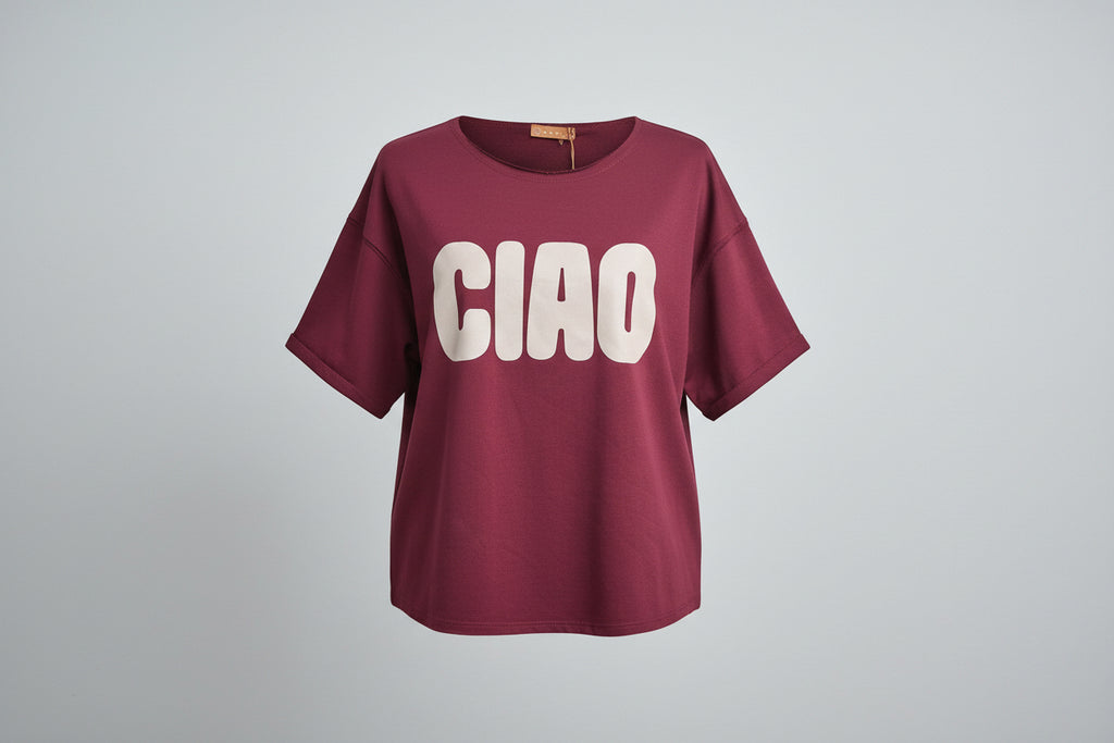 T-Shirt von Mooij  Mit Aufdruck Ciao