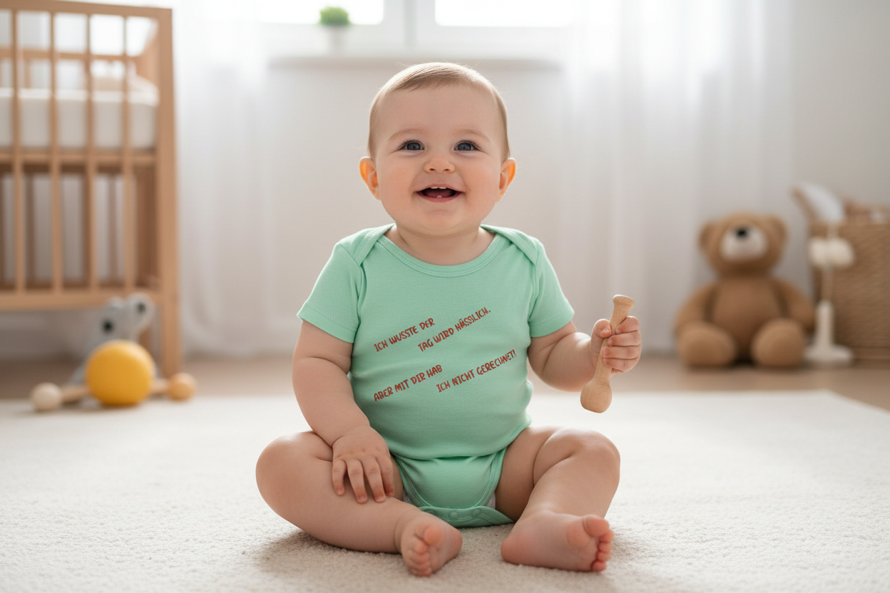 Personalisierte Baby-Bodys in vielen Farben, und jedes kann mit Sprüchen oder Motiven hergestellt werden. - Nicky's Kleiderstuebchen