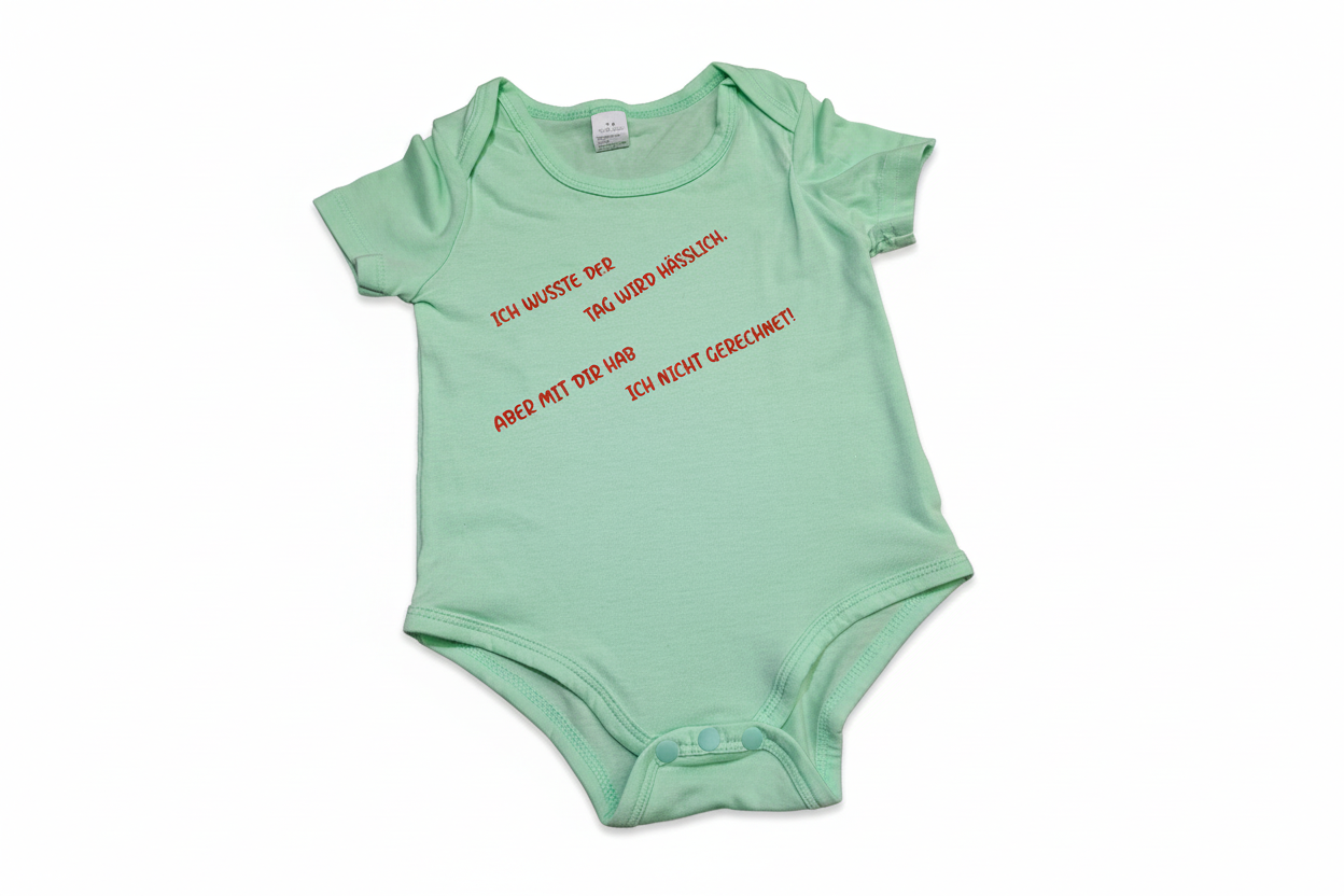 Personalisierte Baby-Bodys in vielen Farben, und jedes kann mit Sprüchen oder Motiven hergestellt werden. - Nicky's Kleiderstuebchen